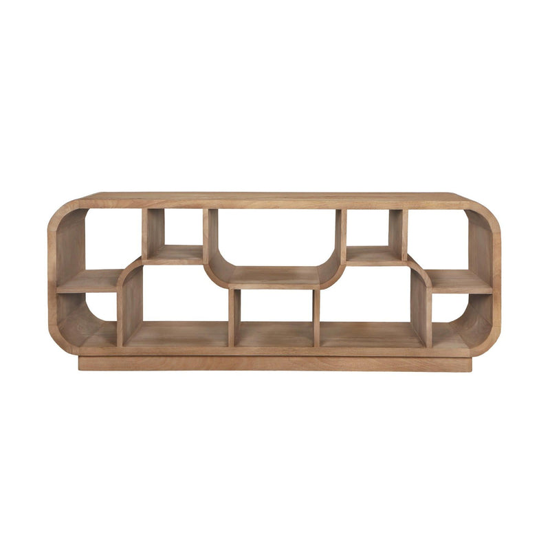 TV-meubel Brix Eettafel Mangohout Bruin 130x40x50 cm-TV-meubels-Livingfurn