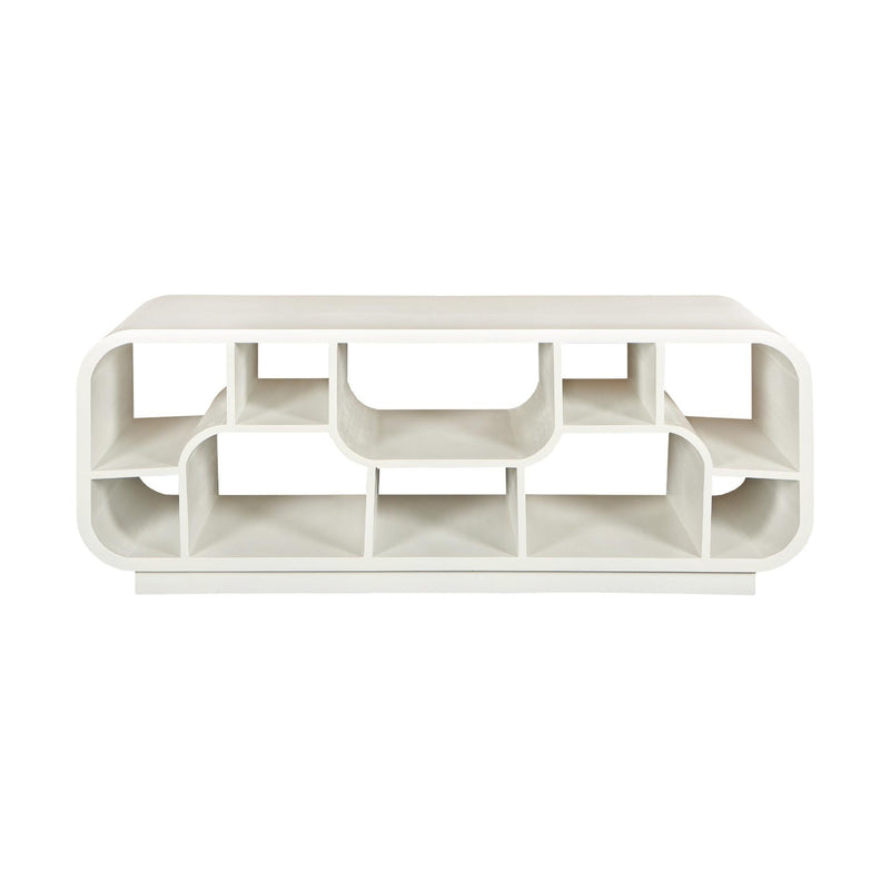 TV-meubel Brix Eettafel Mangohout Wit 130x40x50 cm-TV-meubels-Livingfurn