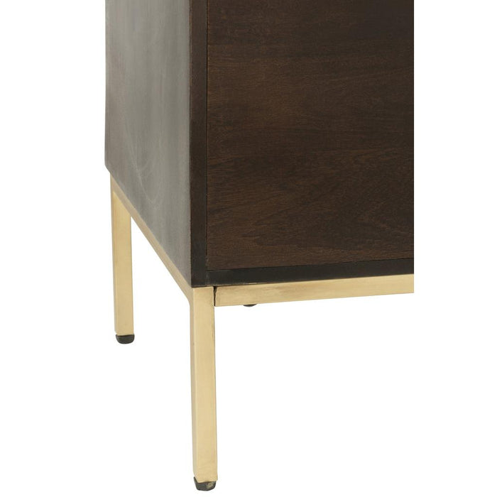 TV-meubel Bruin Ijzer 44x180 cm-Opbergkasten-J-Line