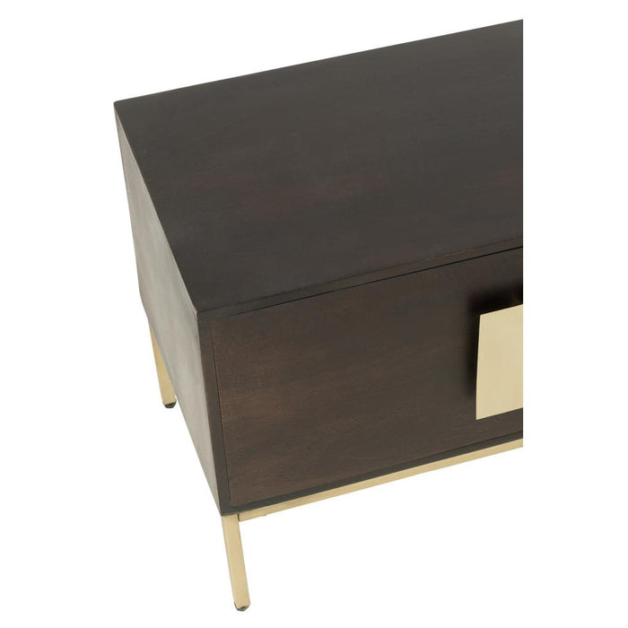 TV-meubel Bruin Ijzer 44x180 cm-Opbergkasten-J-Line