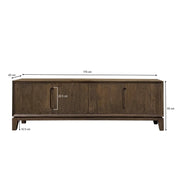 TV-meubel Cortez Mangohout Bruin 40x170x55 cm-TV-meubels-Livingfurn