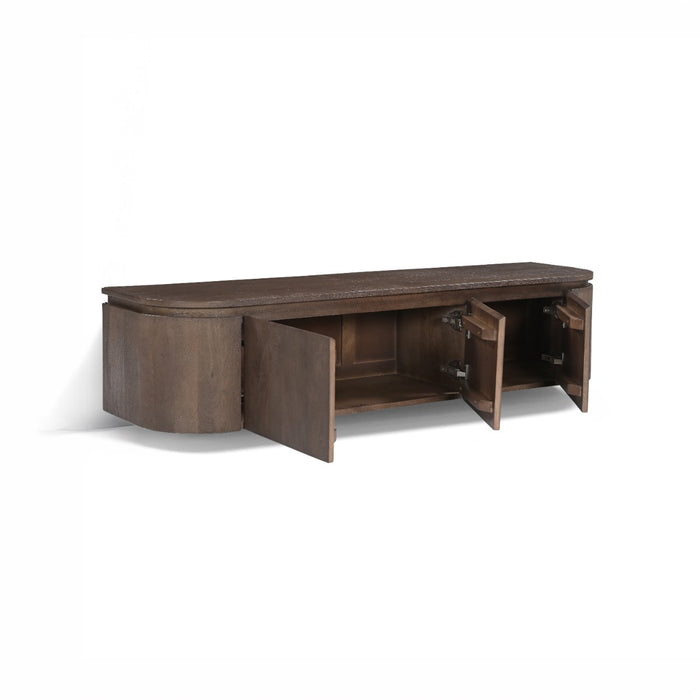 TV-meubel Elvano Malta Zwevend Mangohout Bruin 140cm