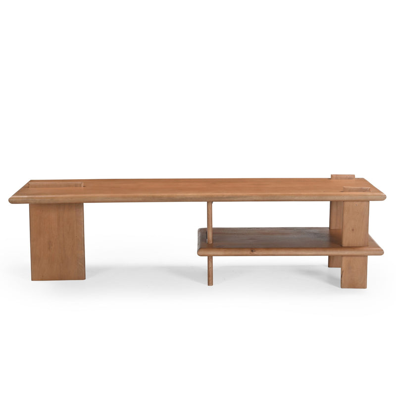 TV-meubel Lina Naturel Mangohout 160x44 cm-TV-meubels-Starfurn