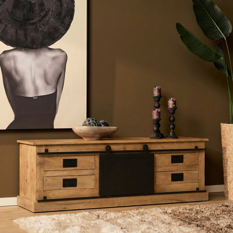 TV-meubel Lotte Naturel 155x45 cm-TV-meubels-Starfurn