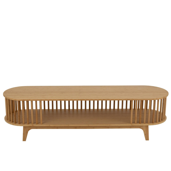 TV-meubel Naturel Bamboe 40x150 cm-TV-meubels-J-Line