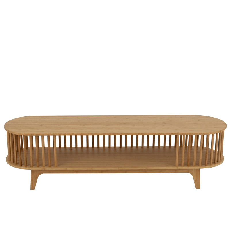 TV-meubel Naturel Bamboe 40x150 cm-TV-meubels-J-Line