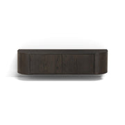 TV-meubel Novero Eikenhout fineer Bruin 140x35x33 cm-TV-meubels-Livingfurn