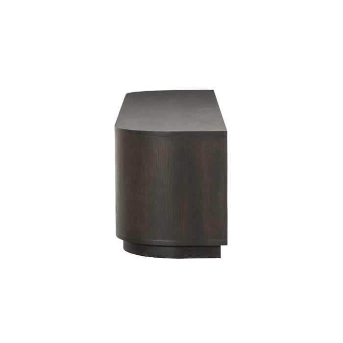 TV-meubel Novero Eikenhout fineer Bruin 140x40x45 cm-TV-meubels-Livingfurn