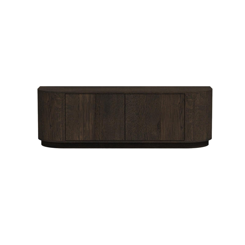 TV-meubel Novero Eikenhout fineer Bruin 140x40x45 cm-TV-meubels-Livingfurn