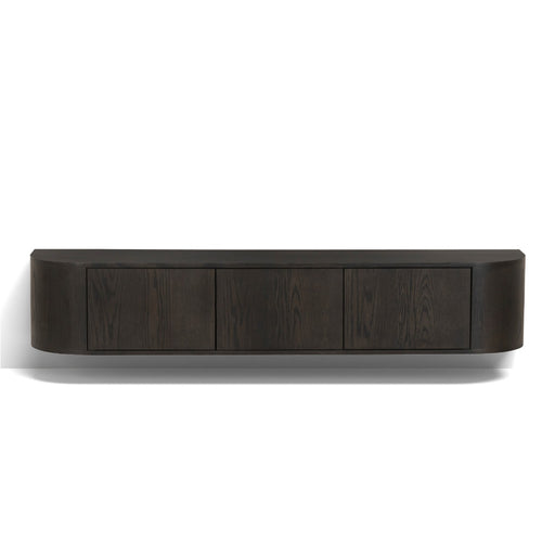 TV-meubel Novero Eikenhout fineer Bruin 180x35x33 cm-TV-meubels-Livingfurn