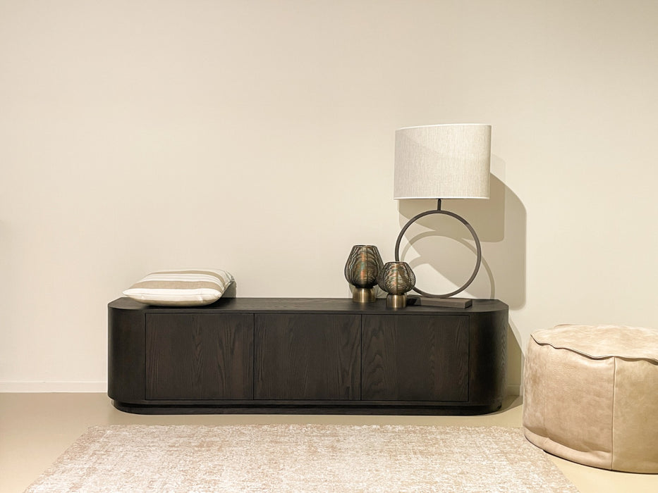 TV-meubel Novero Eikenhout fineer Bruin 180x40 cm-TV-meubels-Livingfurn