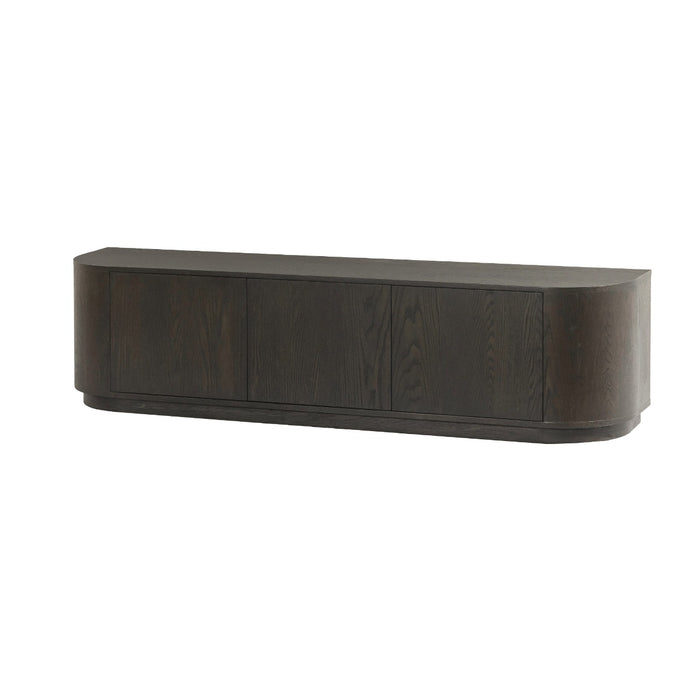 TV-meubel Novero Eikenhout fineer Bruin 180x40x45 cm-TV-meubels-Livingfurn