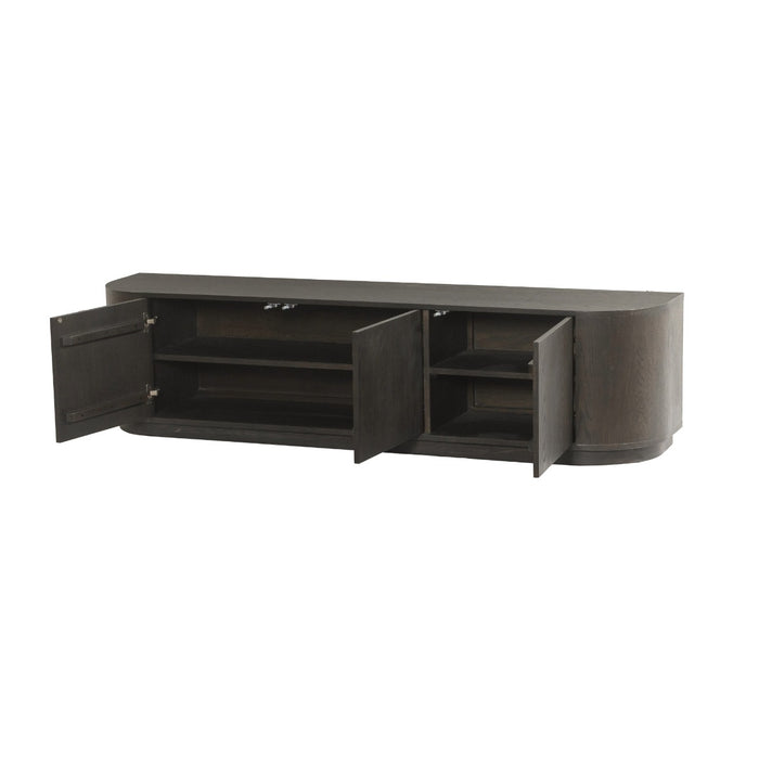 TV-meubel Novero Eikenhout fineer Bruin 180x40x45 cm-TV-meubels-Livingfurn