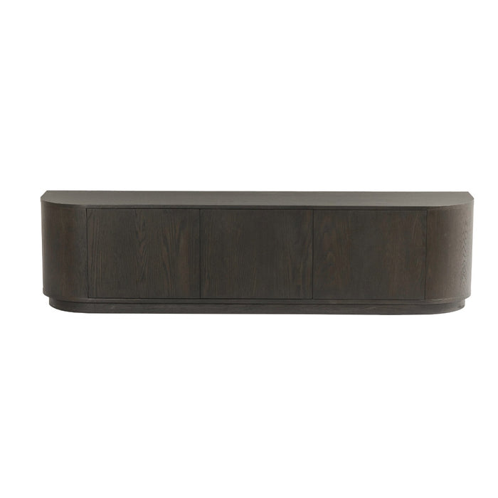 TV-meubel Novero Eikenhout fineer Bruin 180x40x45 cm-TV-meubels-Livingfurn