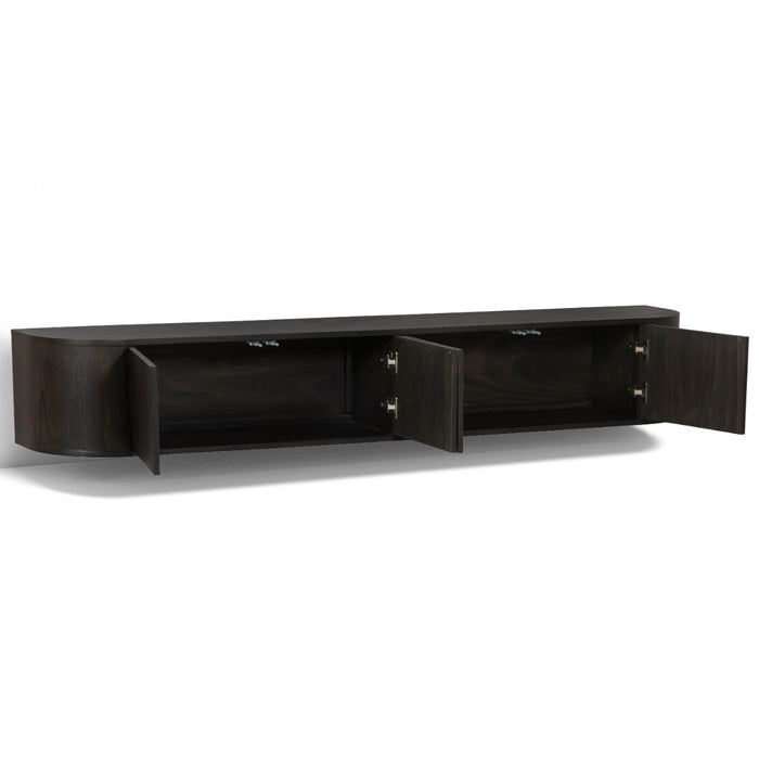 TV-meubel Novero Eikenhout fineer Bruin 220x35x33 cm-TV-meubels-Livingfurn