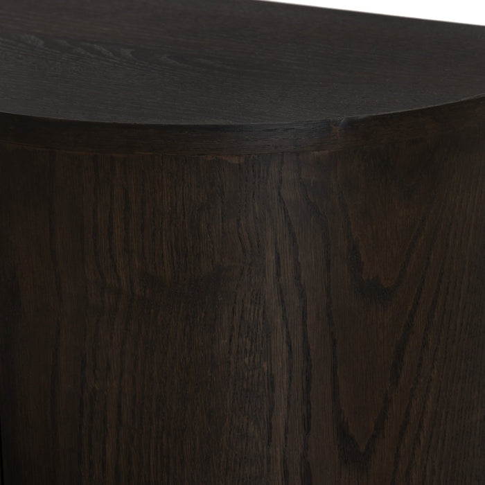 TV-meubel Novero Eikenhout fineer Bruin 220x35x33 cm-TV-meubels-Livingfurn