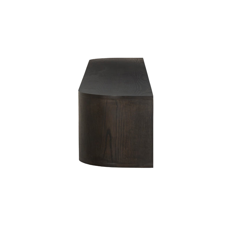 TV-meubel Novero Eikenhout fineer Bruin 220x35x33 cm-TV-meubels-Livingfurn