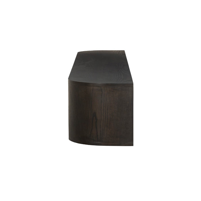 TV-meubel Novero Eikenhout fineer Bruin 220x35x33 cm-TV-meubels-Livingfurn