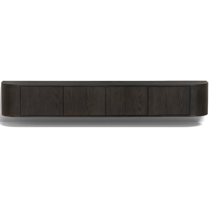 TV-meubel Novero Eikenhout fineer Bruin 220x35x33 cm-TV-meubels-Livingfurn