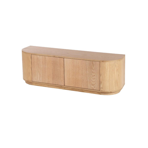 TV-meubel Novero Eikenhout fineer Naturel hout 140x40x45 cm-TV-meubels-Livingfurn