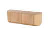 TV-meubel Novero Eikenhout fineer Naturel hout 140x40x45 cm-TV-meubels-Livingfurn