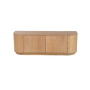 TV-meubel Novero Eikenhout fineer Naturel hout 140x40x45 cm-TV-meubels-Livingfurn