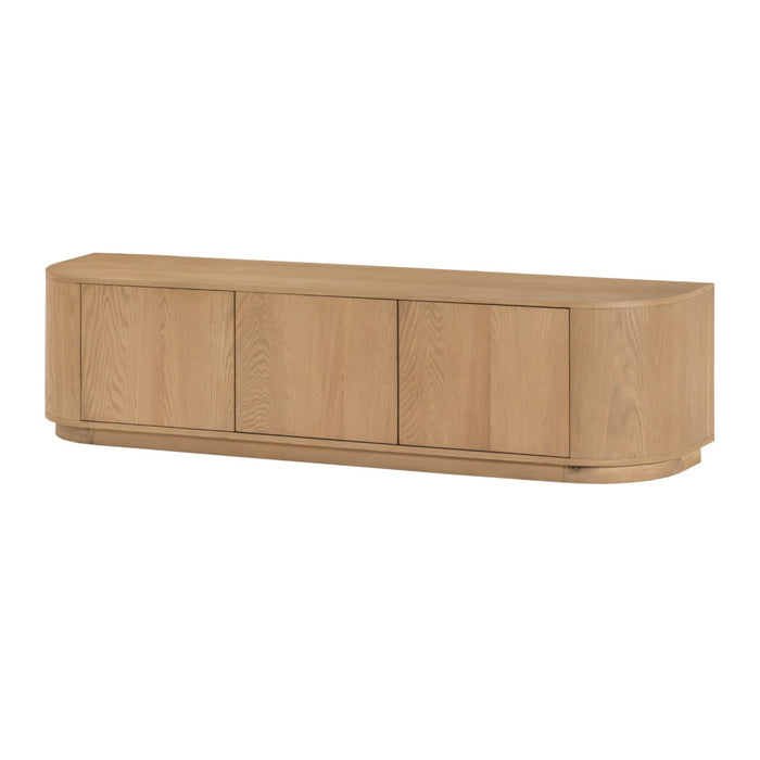 TV-meubel Novero Eikenhout fineer Naturel hout 180x40 cm-TV-meubels-Livingfurn