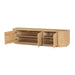 TV-meubel Novero Eikenhout fineer Naturel hout 180x40x45 cm-TV-meubels-Livingfurn