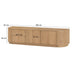 TV-meubel Novero Eikenhout fineer Naturel hout 180x40x45 cm-TV-meubels-Livingfurn