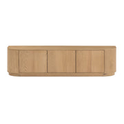 TV-meubel Novero Eikenhout fineer Naturel hout 180x40x45 cm-TV-meubels-Livingfurn