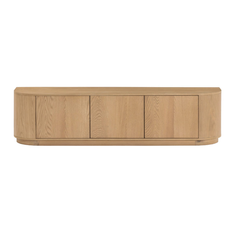 TV-meubel Novero Eikenhout fineer Naturel hout 180x40x45 cm-TV-meubels-Livingfurn