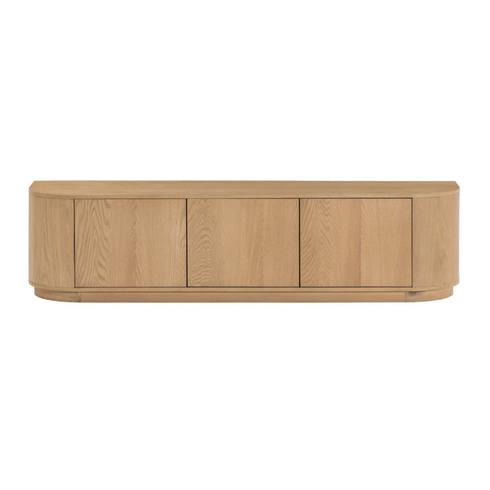 TV-meubel Novero Eikenhout fineer Naturel hout 180x40x45 cm-TV-meubels-Livingfurn