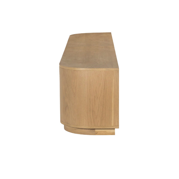 TV-meubel Novero Eikenhout fineer Naturel hout 220x40x45 cm-TV-meubels-Livingfurn