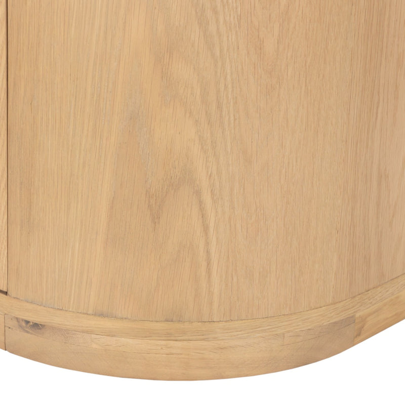 TV-meubel Novero Eikenhout fineer Naturel hout 220x40x45 cm-TV-meubels-Livingfurn