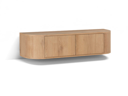 TV-meubel Novero Zwevend Eikenhout fineer Naturel hout 140x35 cm-TV-meubels-Livingfurn
