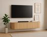 TV-meubel Novero Zwevend Eikenhout fineer Naturel hout 140x35x33 cm-TV-meubels-Livingfurn
