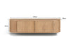 TV-meubel Novero Zwevend Eikenhout fineer Naturel hout 140x35x33 cm-TV-meubels-Livingfurn