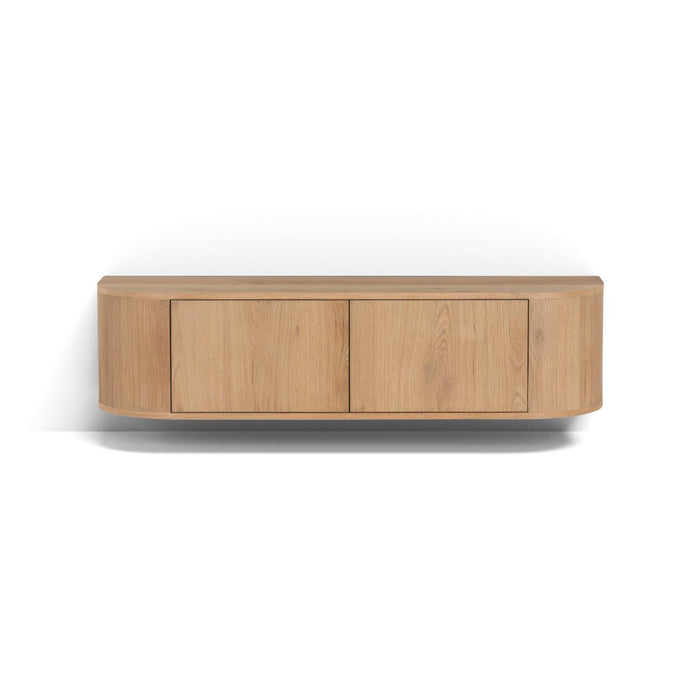 TV-meubel Novero Zwevend Eikenhout fineer Naturel hout 140x35x33 cm-TV-meubels-Livingfurn