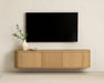 TV-meubel Novero Zwevend Eikenhout fineer Naturel hout 180x35x33 cm-TV-meubels-Livingfurn