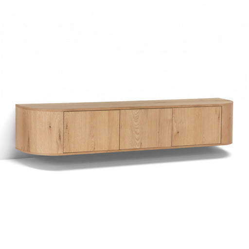 TV-meubel Novero Zwevend Eikenhout fineer Naturel hout 180x35x33 cm-TV-meubels-Livingfurn