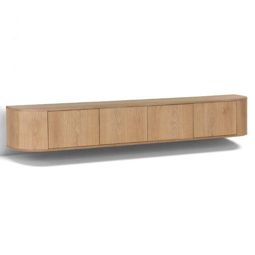 TV-meubel Novero Zwevend Eikenhout fineer Naturel hout 220x35x33 cm-TV-meubels-Livingfurn