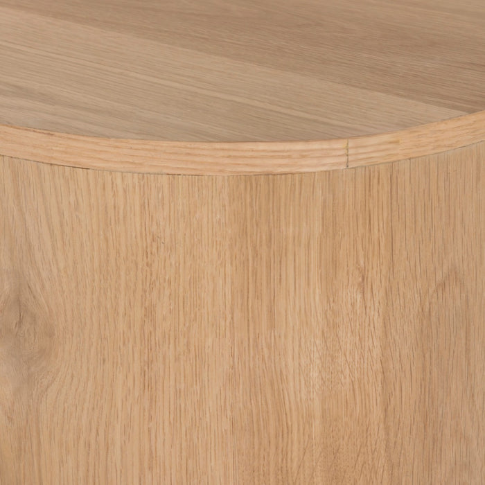 TV-meubel Novero Zwevend Eikenhout fineer Naturel hout 220x35x33 cm-TV-meubels-Livingfurn