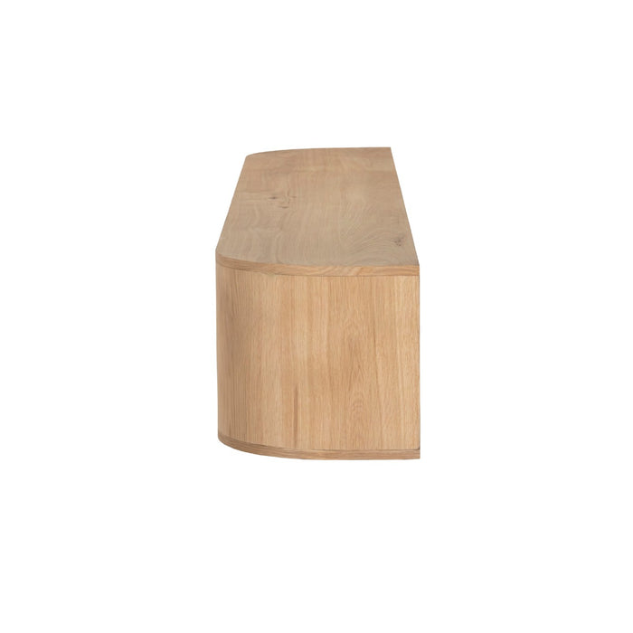TV-meubel Novero Zwevend Eikenhout fineer Naturel hout 220x35x33 cm-TV-meubels-Livingfurn