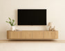 TV-meubel Novero Zwevend Eikenhout fineer Naturel hout 220x35x33 cm-TV-meubels-Livingfurn