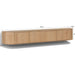 TV-meubel Novero Zwevend Eikenhout fineer Naturel hout 220x35x33 cm-TV-meubels-Livingfurn
