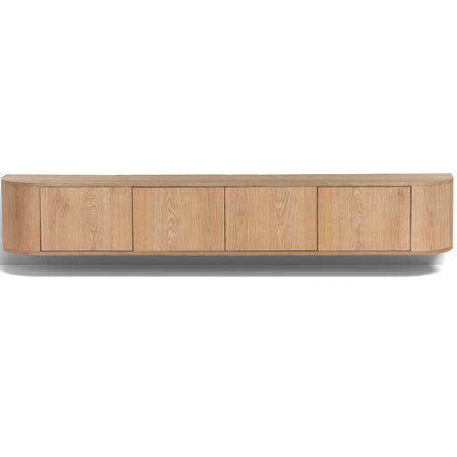 TV-meubel Novero Zwevend Eikenhout fineer Naturel hout 220x35x33 cm-TV-meubels-Livingfurn