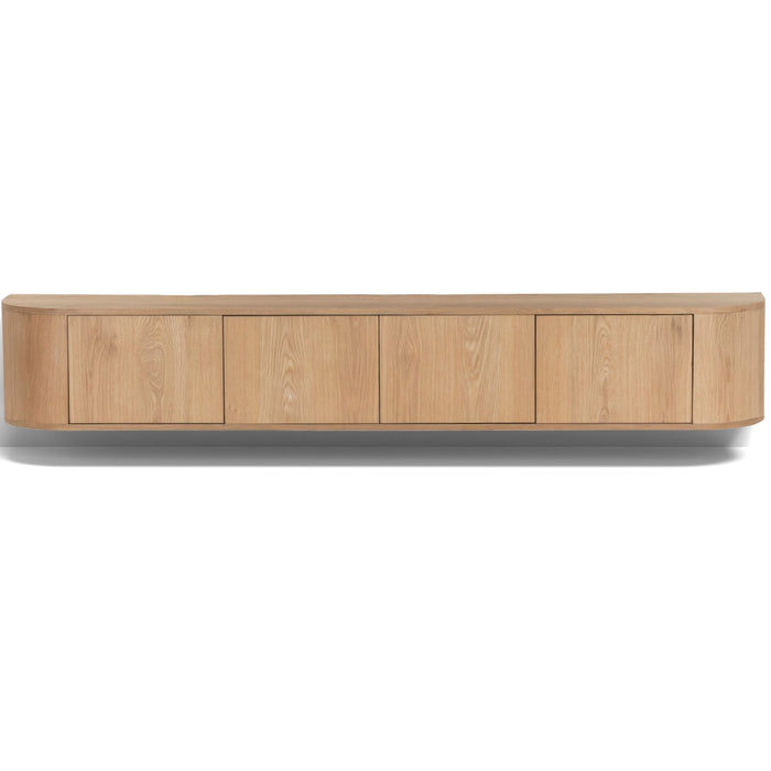 TV-meubel Novero Zwevend Eikenhout fineer Naturel hout 220x35x33 cm-TV-meubels-Livingfurn