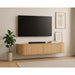TV-meubel Novero Zwevend Naturel hout 140x35x33 cm-TV-meubels-Livingfurn