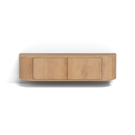 TV-meubel Novero Zwevend Naturel hout 140x35x33 cm-TV-meubels-Livingfurn