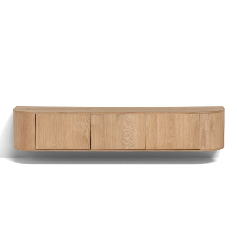 TV-meubel Novero Zwevend Naturel hout 180x35x33 cm-TV-meubels-Livingfurn